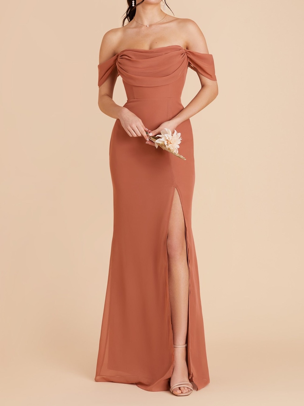 FLAWED Birdy Grey‎ Mira Bridesmaid Dress- Terracotta Chiffon